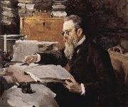 Valentin Serov Portrait of Nikolai Rimsky Korsakov 1898 oil painting on canvas